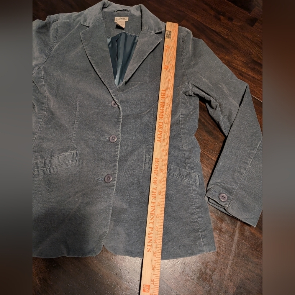 L.L. Bean Women's Lined, Velvet Blazer, Blue, Women's 6 - Picture 5 of 7